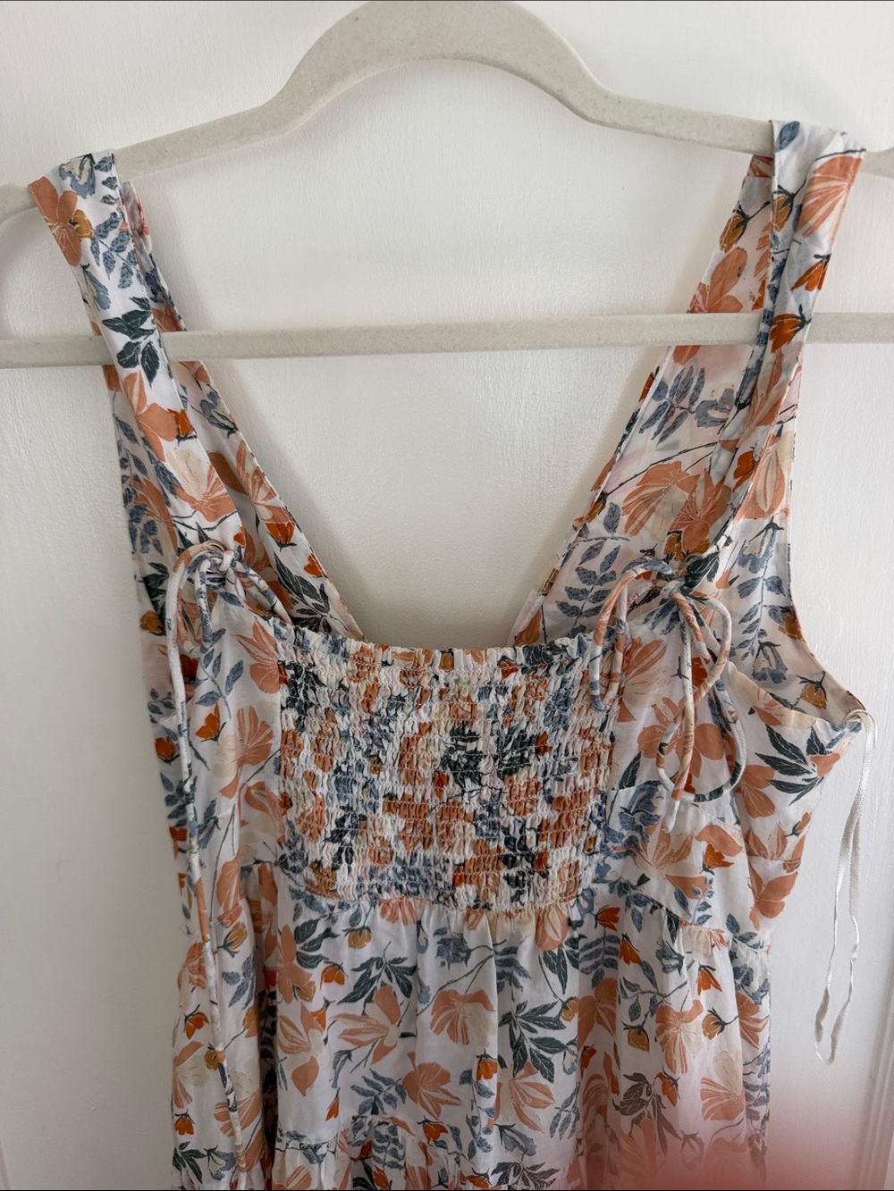 Joie Beige Floral Twist-Front Tiered Sleeveless Maxi Dress Size 6 - Picture 5 of 6